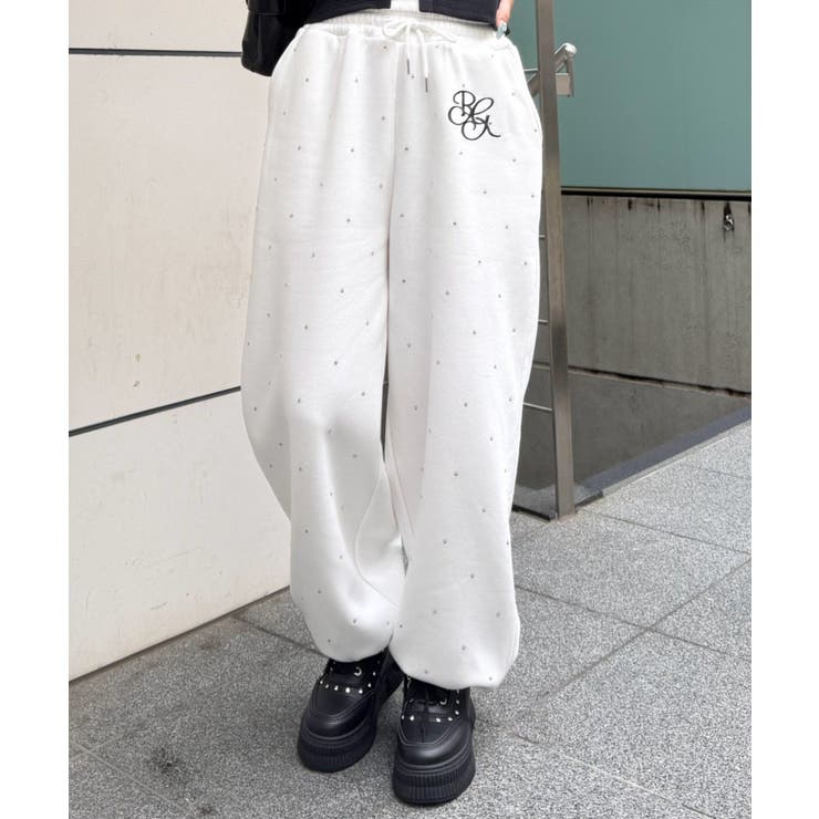 【セットアップ対応】ラインストーンスウェットパンツ | RMAF　NICE CLAUP / OLIVE des OLIVE | 詳細画像23 
