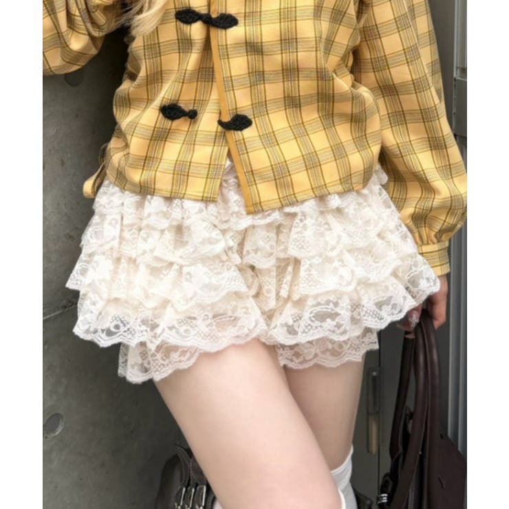 レースフリルショートパンツ[品番：OLOW0019677]｜RMAF NICE CLAUP