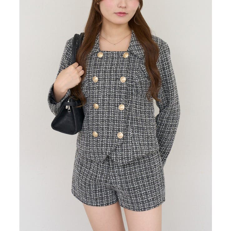 【ツイードコレクション】ダブルボタンショートパンツ | RMAF　NICE CLAUP / OLIVE des OLIVE | 詳細画像9 