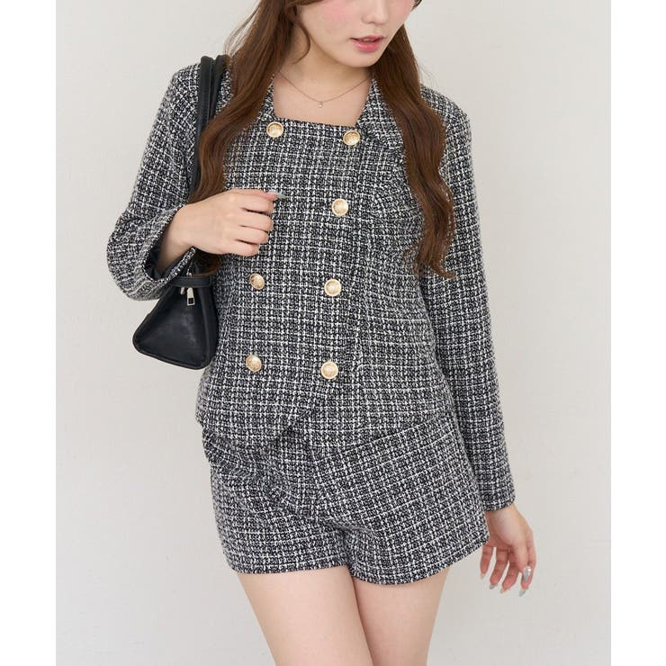 【ツイードコレクション】ダブルボタンショートパンツ | RMAF　NICE CLAUP / OLIVE des OLIVE | 詳細画像10 