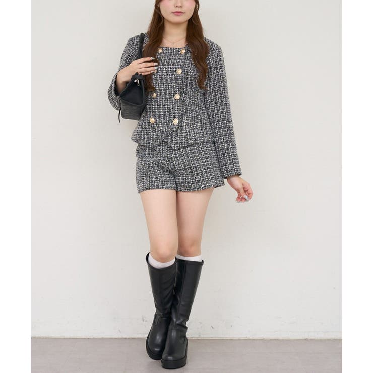 【ツイードコレクション】ダブルボタンショートパンツ | RMAF　NICE CLAUP / OLIVE des OLIVE | 詳細画像13 