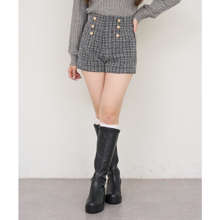 【ツイードコレクション】ダブルボタンショートパンツ | RMAF　NICE CLAUP / OLIVE des OLIVE | 詳細画像5 