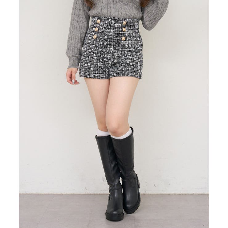 【ツイードコレクション】ダブルボタンショートパンツ | RMAF　NICE CLAUP / OLIVE des OLIVE | 詳細画像6 