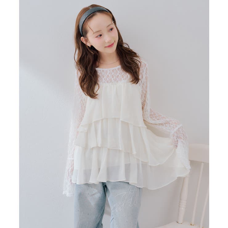 アイボリー | ”儚げフェミニン”を叶える、ティアードキャミチュニック | RMAF　NICE CLAUP / OLIVE des OLIVE