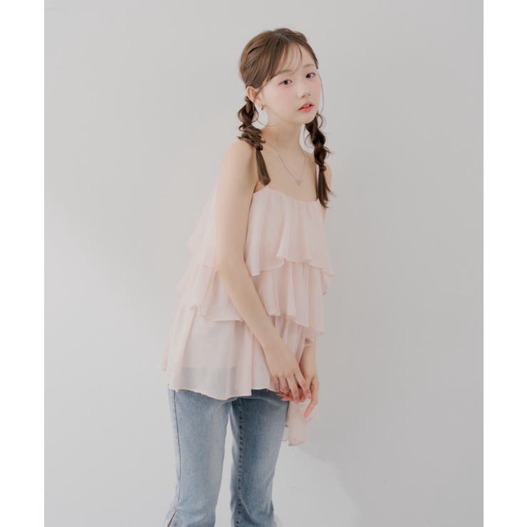 ”儚げフェミニン”を叶える、ティアードキャミチュニック | RMAF　NICE CLAUP / OLIVE des OLIVE | 詳細画像4 