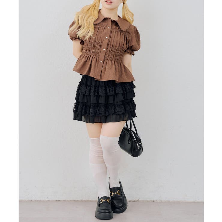 【7色展開】シャーリングペプラムブラウス | RMAF　NICE CLAUP / OLIVE des OLIVE | 詳細画像15 