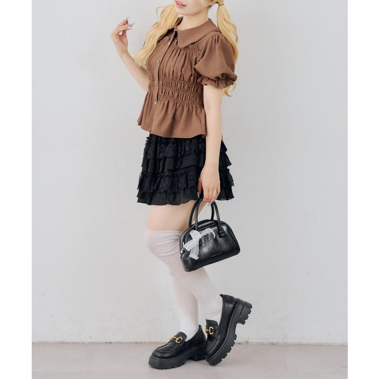 【7色展開】シャーリングペプラムブラウス | RMAF　NICE CLAUP / OLIVE des OLIVE | 詳細画像17 