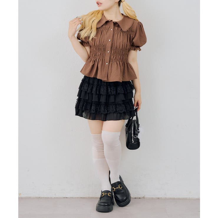 【7色展開】シャーリングペプラムブラウス | RMAF　NICE CLAUP / OLIVE des OLIVE | 詳細画像18 