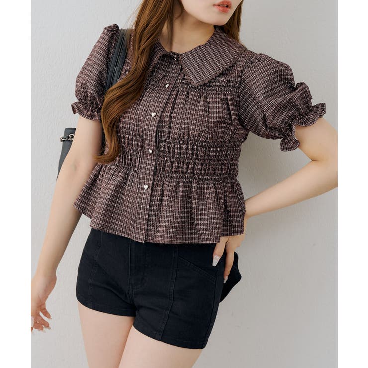 【7色展開】シャーリングペプラムブラウス | RMAF　NICE CLAUP / OLIVE des OLIVE | 詳細画像26 