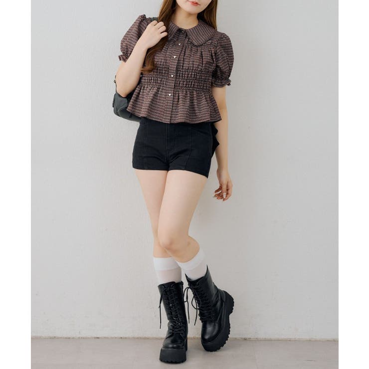 【7色展開】シャーリングペプラムブラウス | RMAF　NICE CLAUP / OLIVE des OLIVE | 詳細画像29 