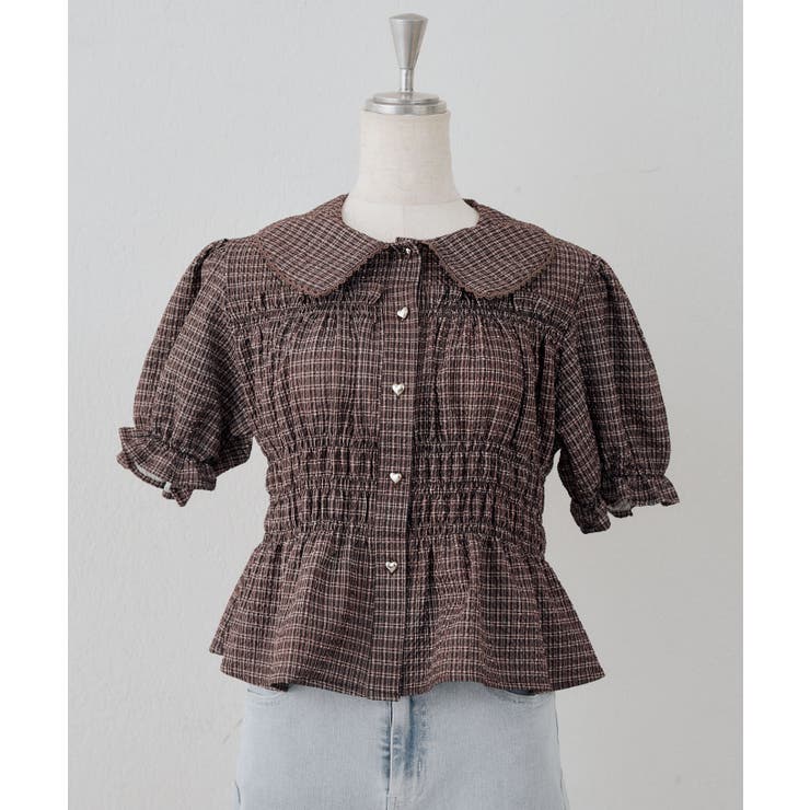 【7色展開】シャーリングペプラムブラウス | RMAF　NICE CLAUP / OLIVE des OLIVE | 詳細画像32 