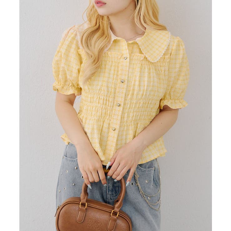 【7色展開】シャーリングペプラムブラウス | RMAF　NICE CLAUP / OLIVE des OLIVE | 詳細画像41 