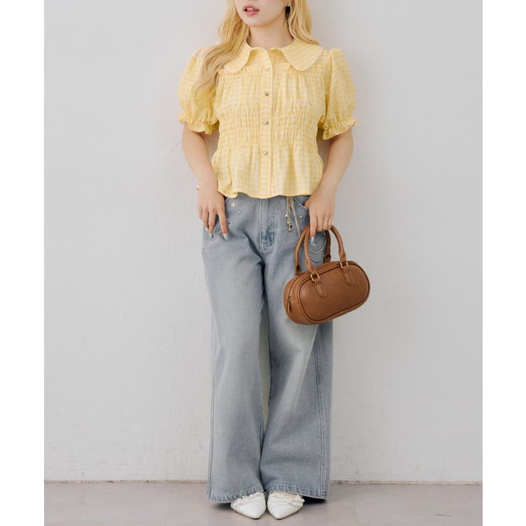 【7色展開】シャーリングペプラムブラウス | RMAF　NICE CLAUP / OLIVE des OLIVE | 詳細画像44 