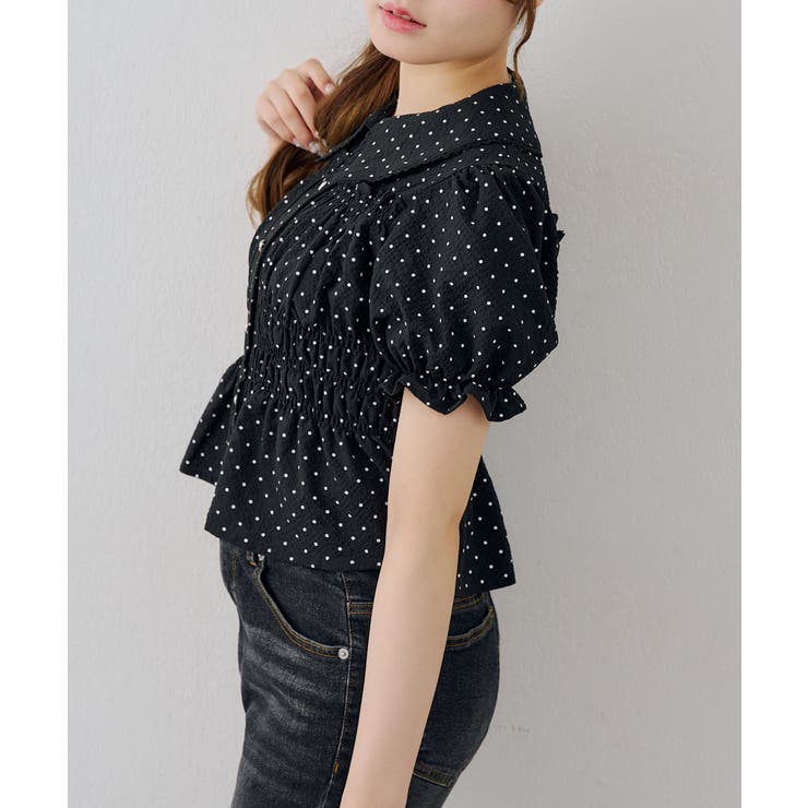 【7色展開】シャーリングペプラムブラウス | RMAF　NICE CLAUP / OLIVE des OLIVE | 詳細画像49 