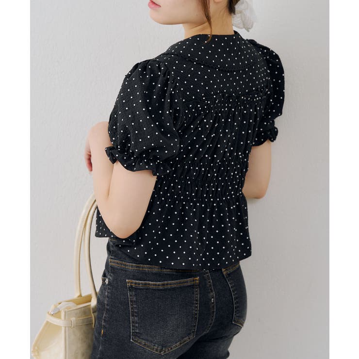 【7色展開】シャーリングペプラムブラウス | RMAF　NICE CLAUP / OLIVE des OLIVE | 詳細画像50 