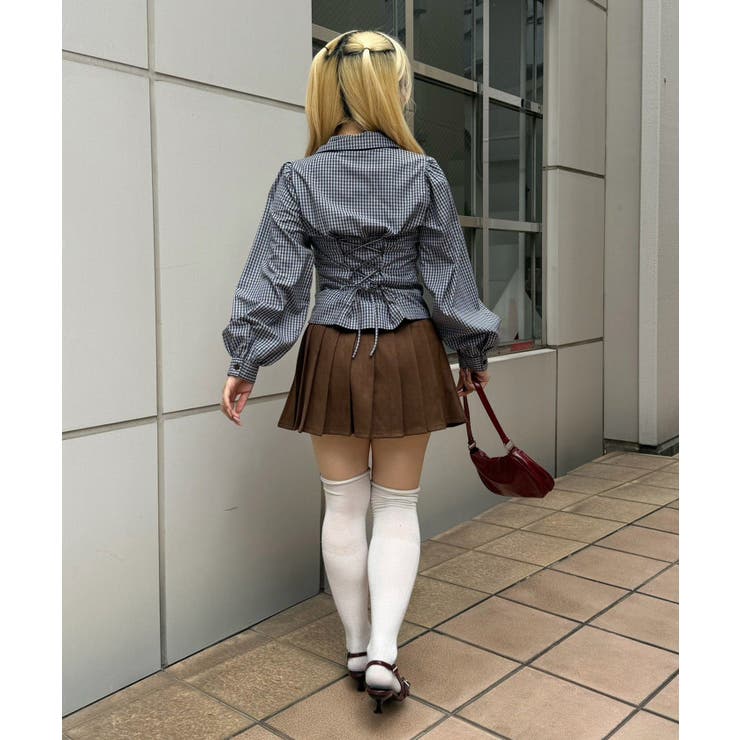 胸ギャザーレースアップ長袖ブラウス | RMAF　NICE CLAUP / OLIVE des OLIVE | 詳細画像13 