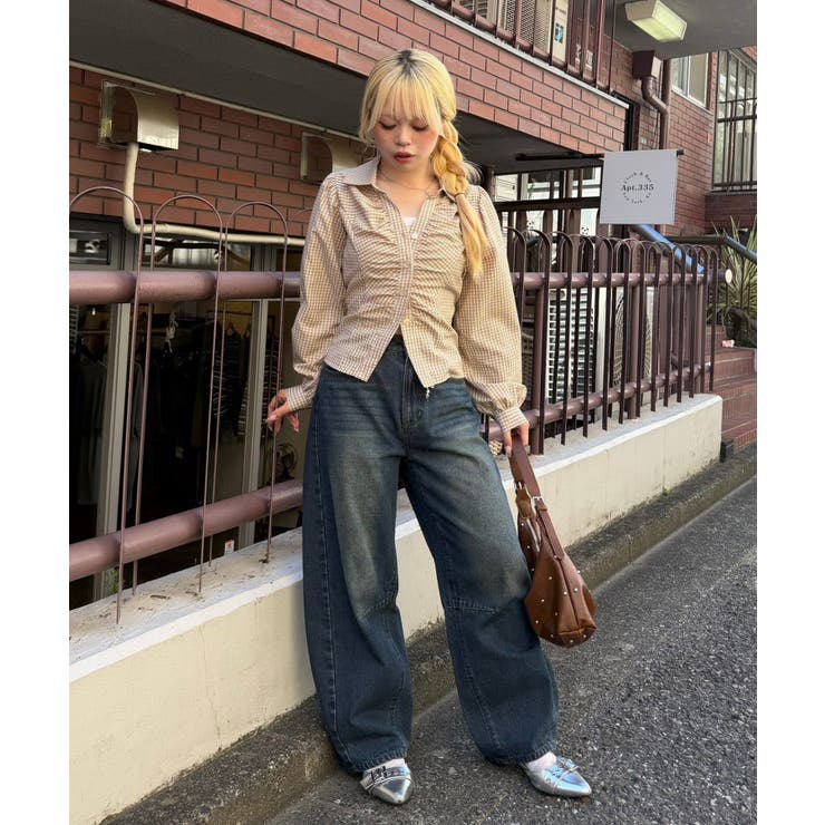 胸ギャザーレースアップ長袖ブラウス | RMAF　NICE CLAUP / OLIVE des OLIVE | 詳細画像20 