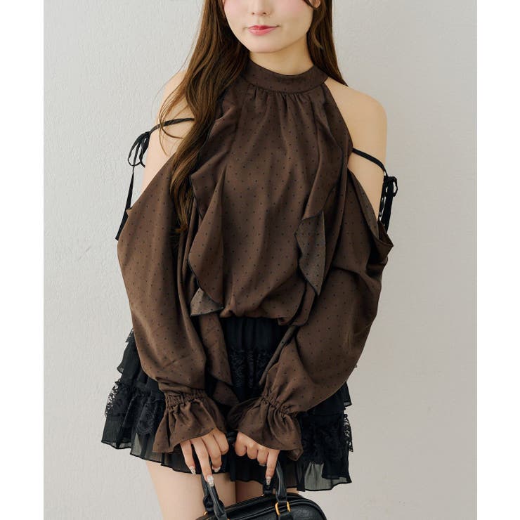 肩開きラッフルブラウス | RMAF　NICE CLAUP / OLIVE des OLIVE | 詳細画像2 