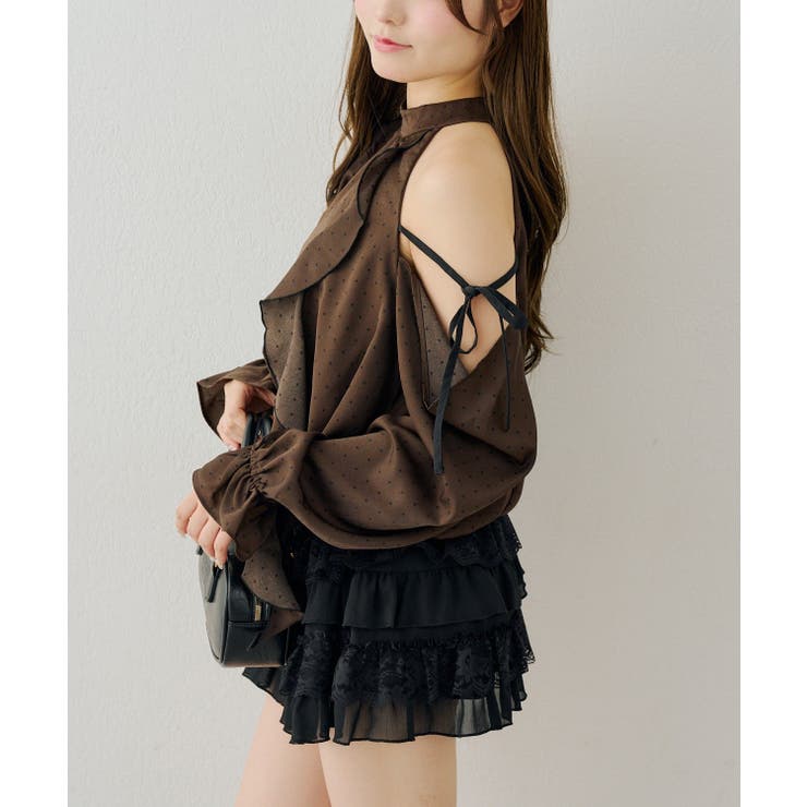 肩開きラッフルブラウス | RMAF　NICE CLAUP / OLIVE des OLIVE | 詳細画像3 