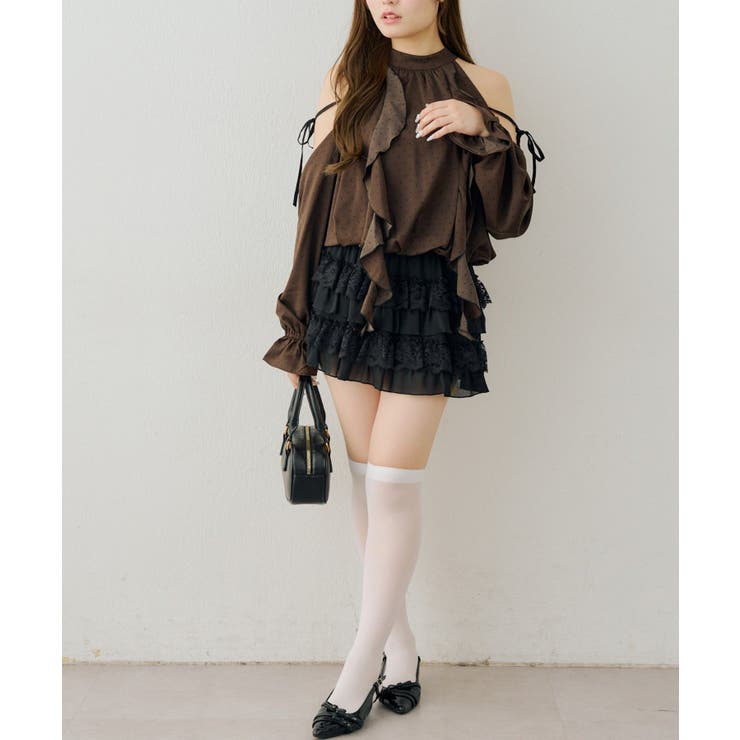 肩開きラッフルブラウス | RMAF　NICE CLAUP / OLIVE des OLIVE | 詳細画像6 