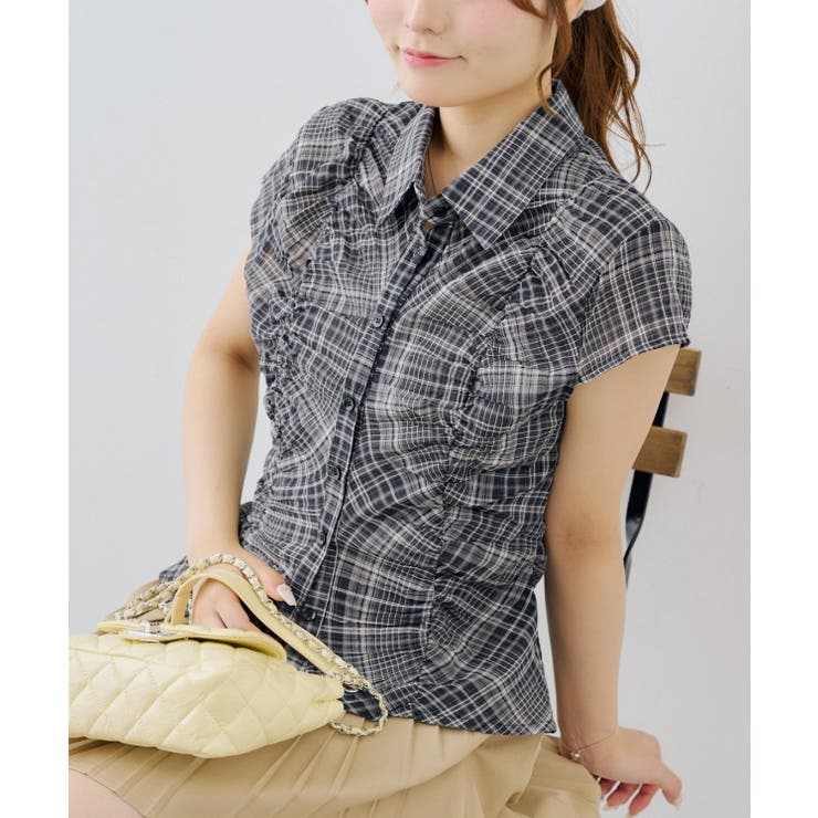 ギャザーコンパクトブラウス | RMAF　NICE CLAUP / OLIVE des OLIVE | 詳細画像7 