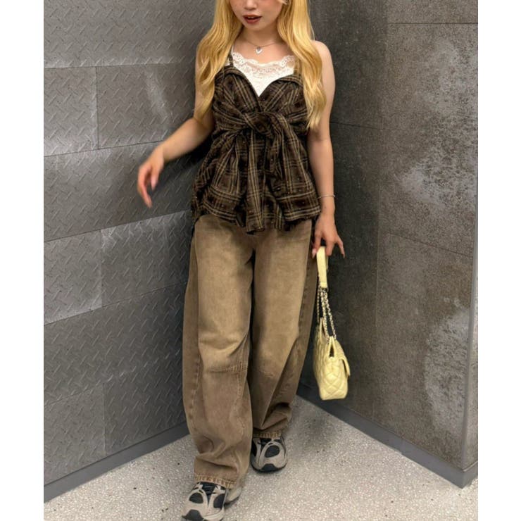 【着方いろいろ】kirakiraマルチチェックシャツ | RMAF　NICE CLAUP / OLIVE des OLIVE | 詳細画像22 