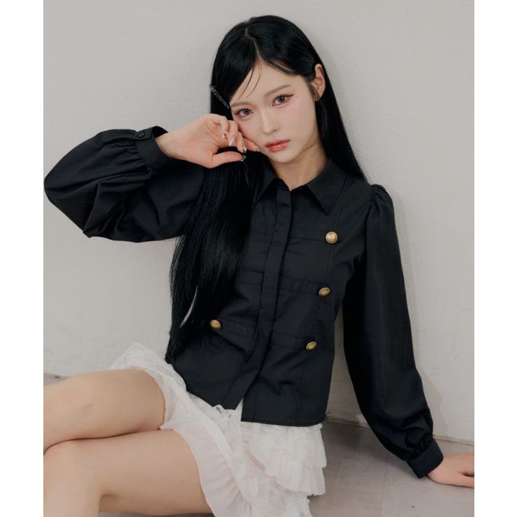 【Web限定】今季トレンド！ナポレオン風シャツ | RMAF　NICE CLAUP / OLIVE des OLIVE | 詳細画像1 