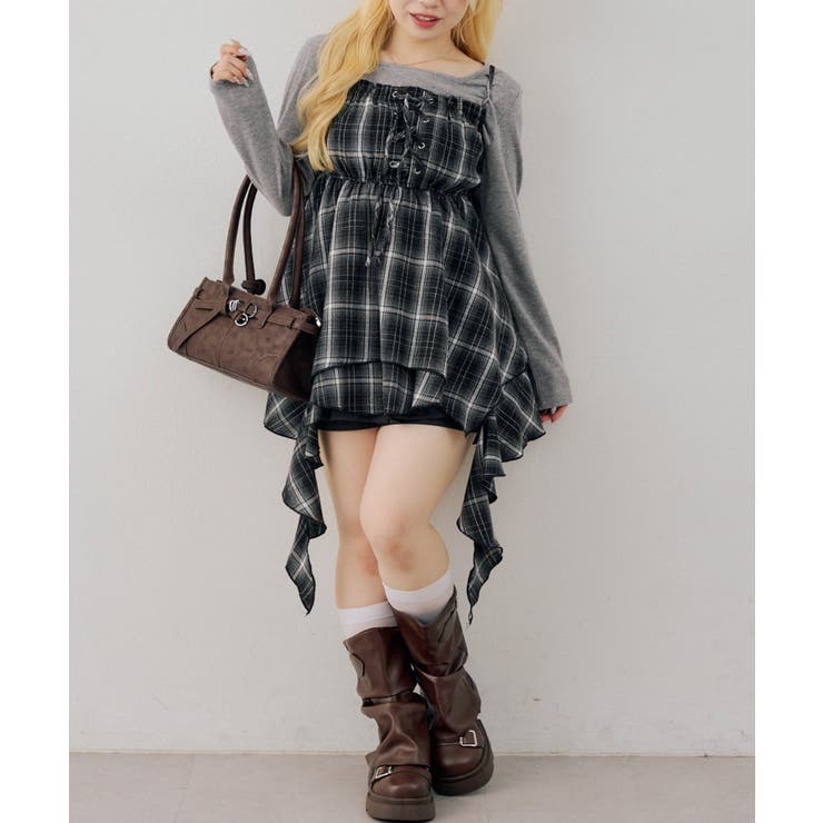 【Web限定】レースアップキャミチュニック | NICE CLAUP / OLIVE des OLIVE　OUTLET | 詳細画像3 