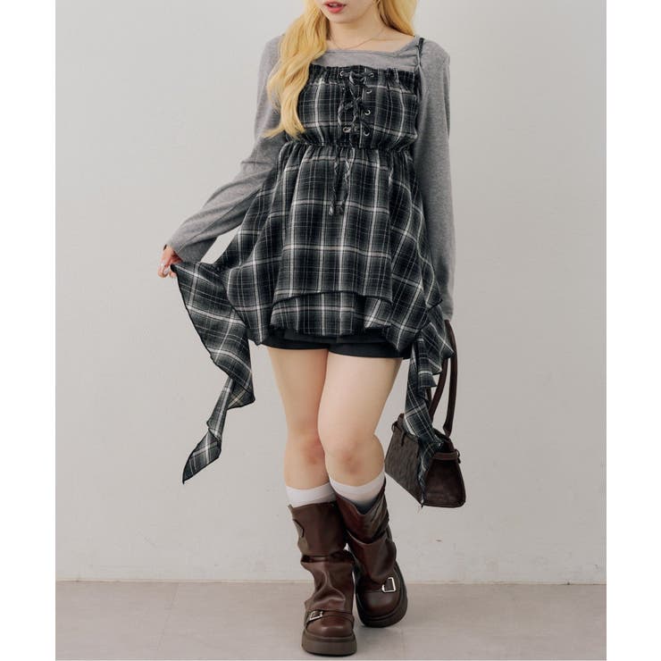 【Web限定】レースアップキャミチュニック | NICE CLAUP / OLIVE des OLIVE　OUTLET | 詳細画像4 