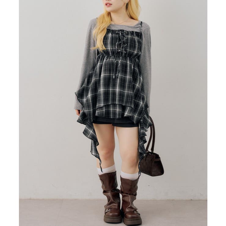 【Web限定】レースアップキャミチュニック | NICE CLAUP / OLIVE des OLIVE　OUTLET | 詳細画像5 