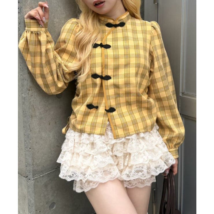 イエロー系 | ドロストチャイナブラウス | RMAF　NICE CLAUP / OLIVE des OLIVE