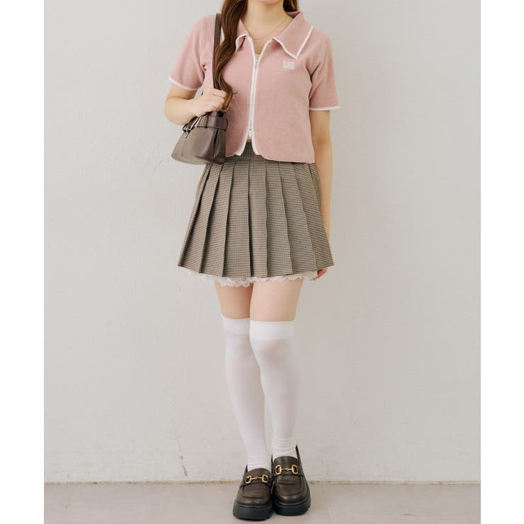 ベロアモールダブルジップ半袖ニット | RMAF　NICE CLAUP / OLIVE des OLIVE | 詳細画像19 