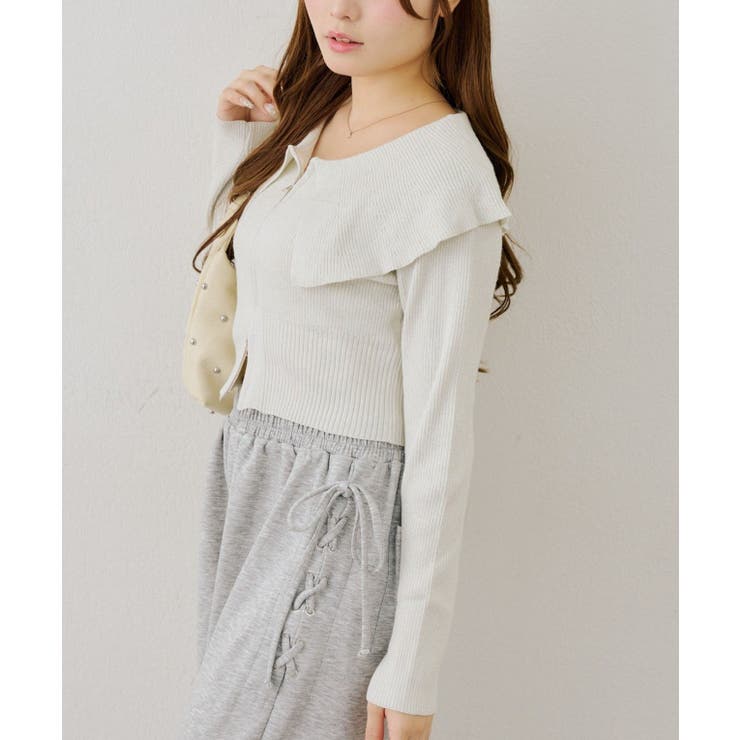 【5色展開】BIG衿ジップカーディガン | RMAF　NICE CLAUP / OLIVE des OLIVE | 詳細画像12 