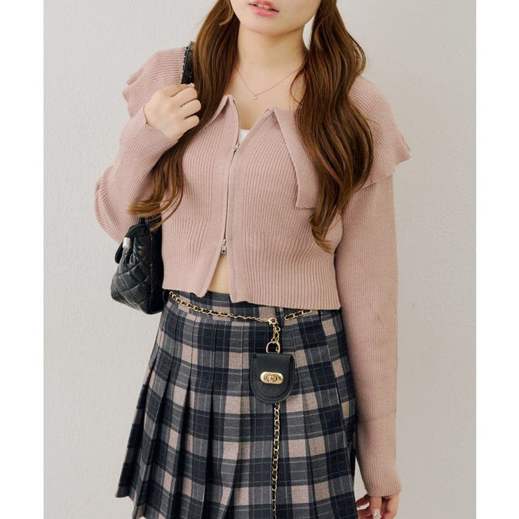 【5色展開】BIG衿ジップカーディガン | RMAF　NICE CLAUP / OLIVE des OLIVE | 詳細画像14 