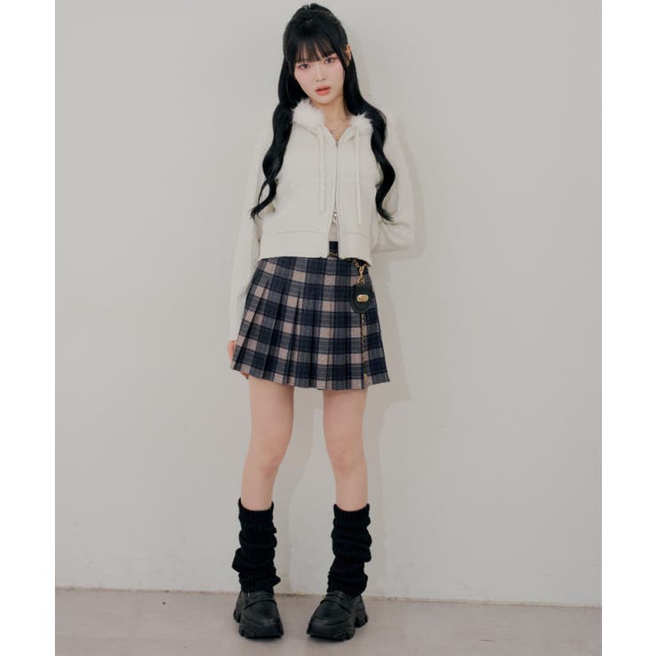 【5色展開】ラメケーブルジップアップパーカー | RMAF　NICE CLAUP / OLIVE des OLIVE | 詳細画像12 