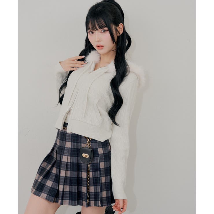 【5色展開】ラメケーブルジップアップパーカー | RMAF　NICE CLAUP / OLIVE des OLIVE | 詳細画像5 