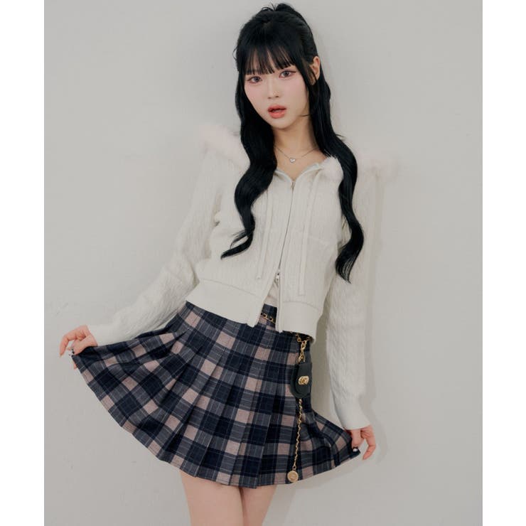 【5色展開】ラメケーブルジップアップパーカー | RMAF　NICE CLAUP / OLIVE des OLIVE | 詳細画像6 