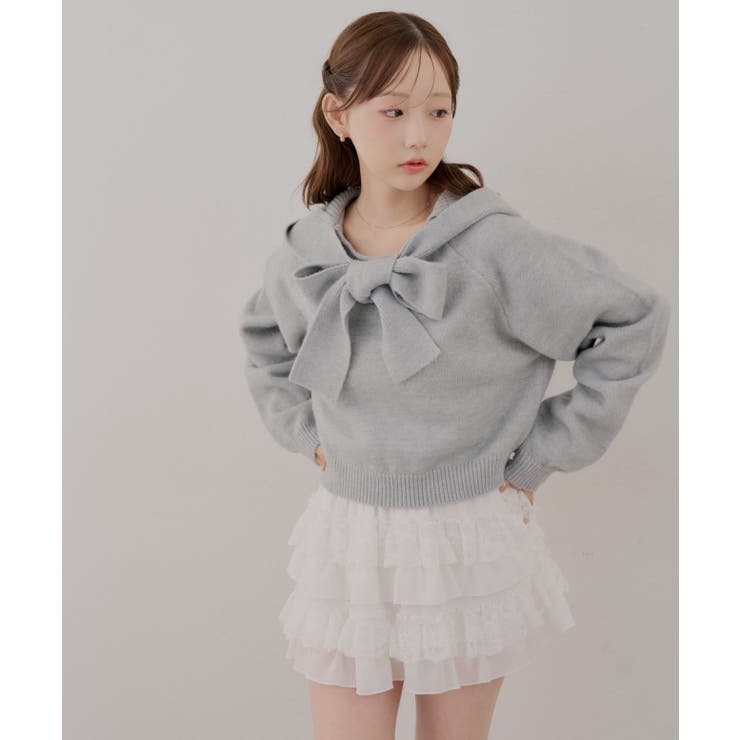 ビッグリボンニットパーカー | RMAF　NICE CLAUP / OLIVE des OLIVE | 詳細画像3 