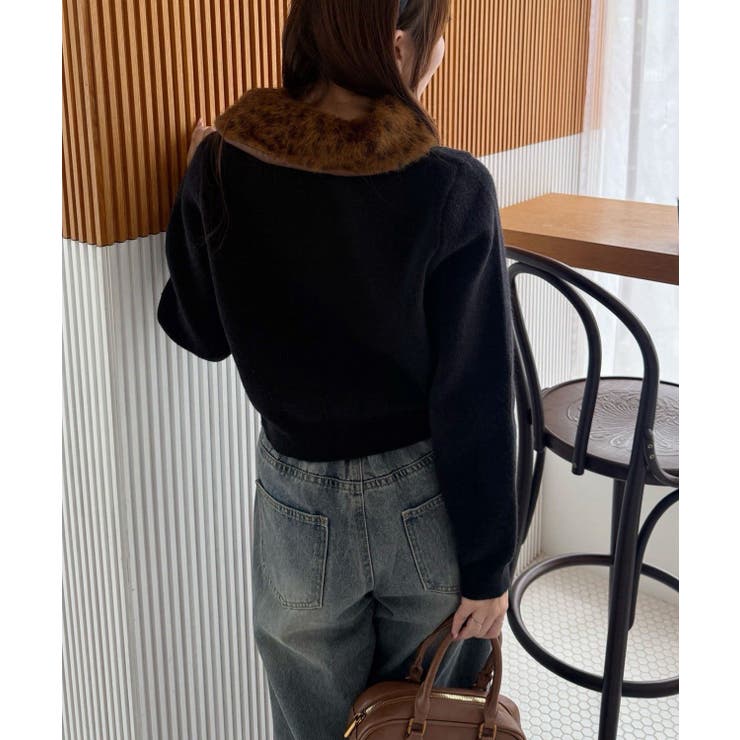 フェイクファー衿ニットカーディガン | RMAF　NICE CLAUP / OLIVE des OLIVE | 詳細画像19 