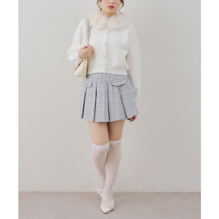フェイクファー衿ニットカーディガン | RMAF　NICE CLAUP / OLIVE des OLIVE | 詳細画像27 
