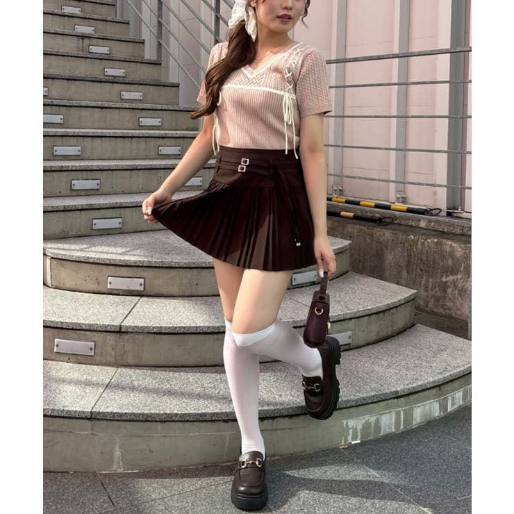 レースアップ半袖ニット | RMAF　NICE CLAUP / OLIVE des OLIVE | 詳細画像24 