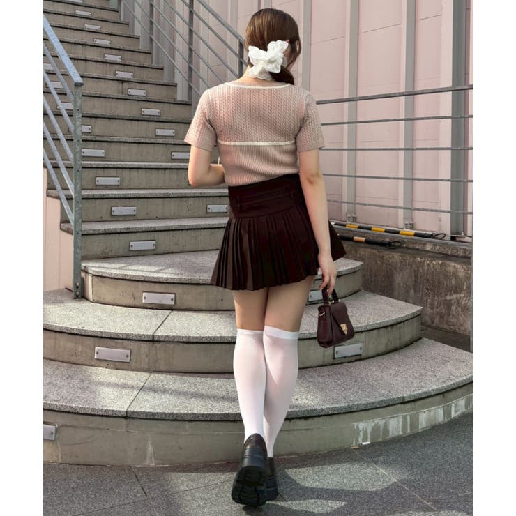 レースアップ半袖ニット | RMAF　NICE CLAUP / OLIVE des OLIVE | 詳細画像26 