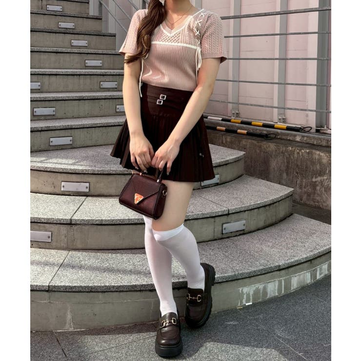 レースアップ半袖ニット | RMAF　NICE CLAUP / OLIVE des OLIVE | 詳細画像25 