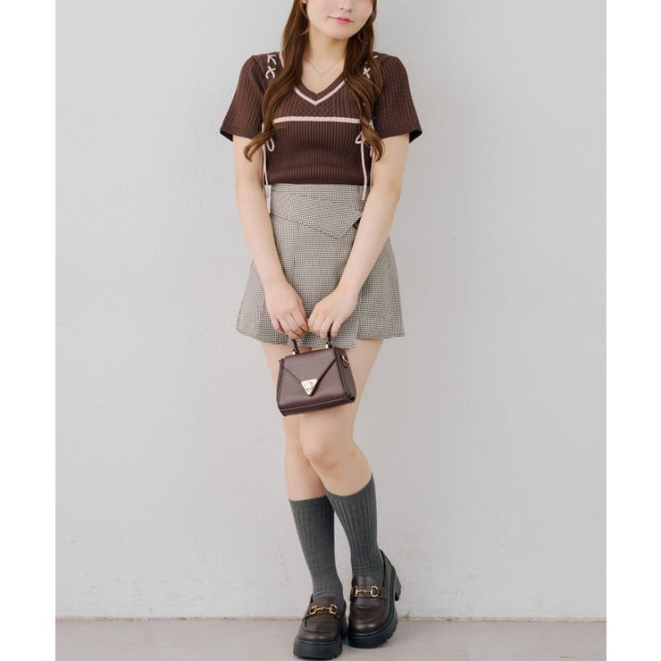 レースアップ半袖ニット | RMAF　NICE CLAUP / OLIVE des OLIVE | 詳細画像14 