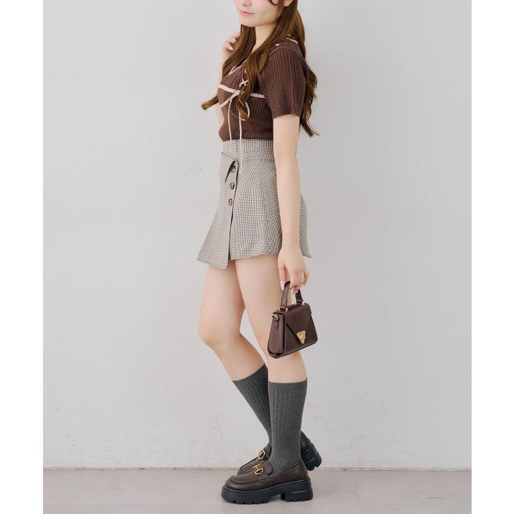 レースアップ半袖ニット | RMAF　NICE CLAUP / OLIVE des OLIVE | 詳細画像16 