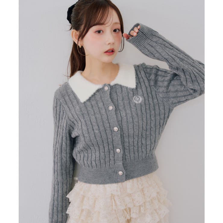 衿フェザーケーブルポロ | RMAF　NICE CLAUP / OLIVE des OLIVE | 詳細画像2 