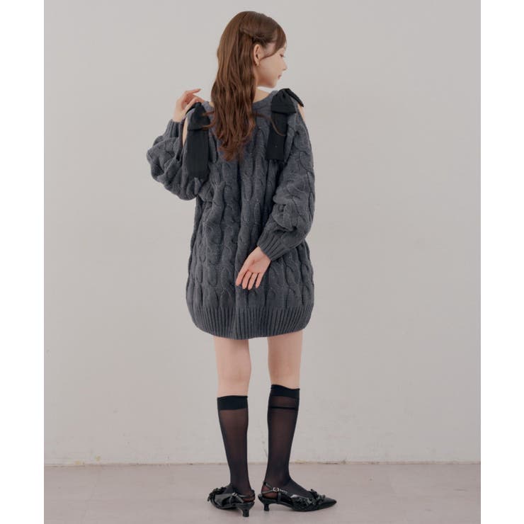 肩あきリボンニットワンピース | RMAF　NICE CLAUP / OLIVE des OLIVE | 詳細画像11 