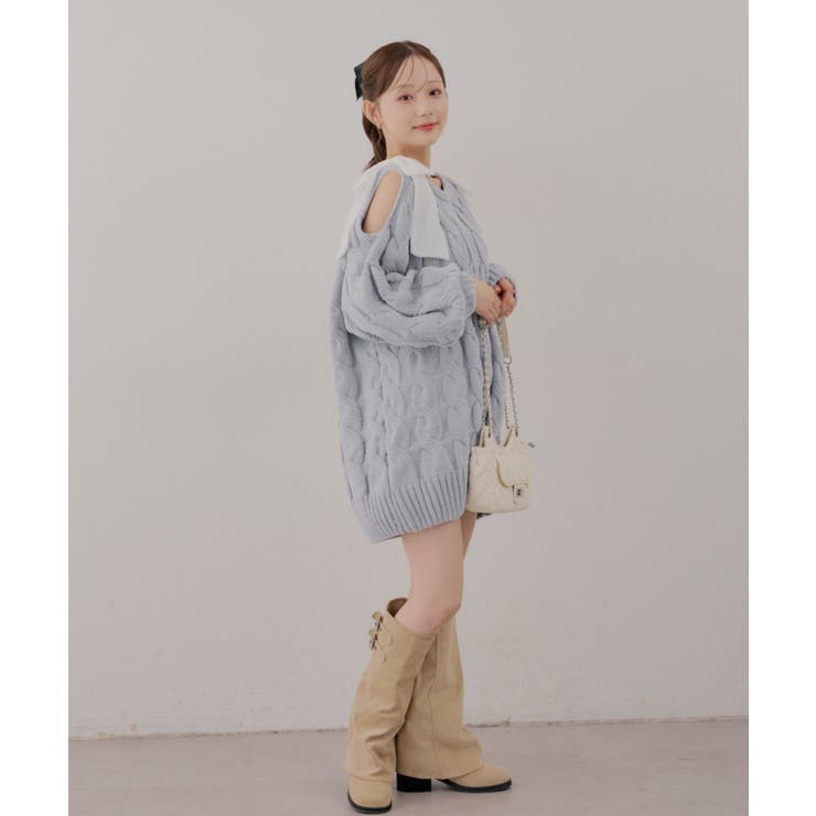 肩あきリボンニットワンピース | RMAF　NICE CLAUP / OLIVE des OLIVE | 詳細画像22 