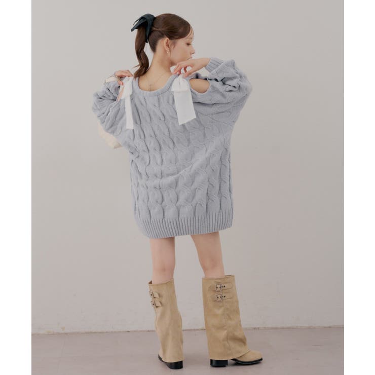 肩あきリボンニットワンピース | RMAF　NICE CLAUP / OLIVE des OLIVE | 詳細画像24 