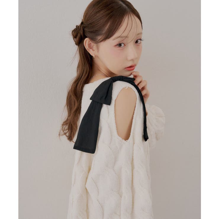 肩あきリボンニットワンピース | RMAF　NICE CLAUP / OLIVE des OLIVE | 詳細画像28 